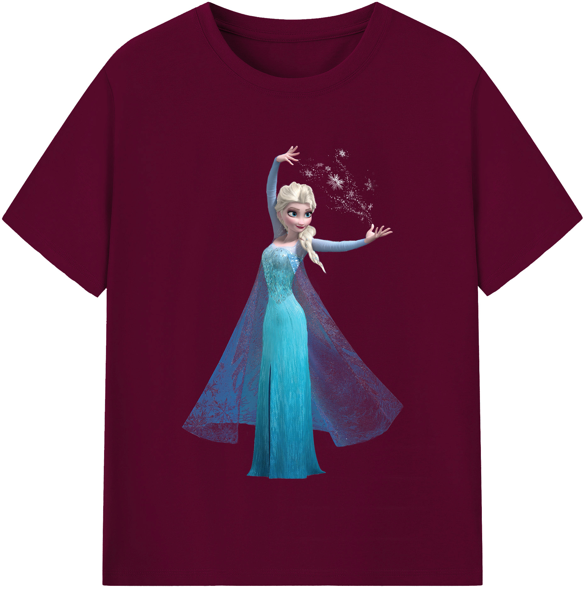 （画像用） アナと雪の女王 アンナ エルサ Frozen Anna Elsa レディースカジュアルプリントTシャツ（綿100％）